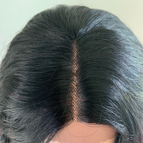 26” Ombre Burgundy Premium Synthetic Fiber Lace Front Wig - Picture 3 of 13